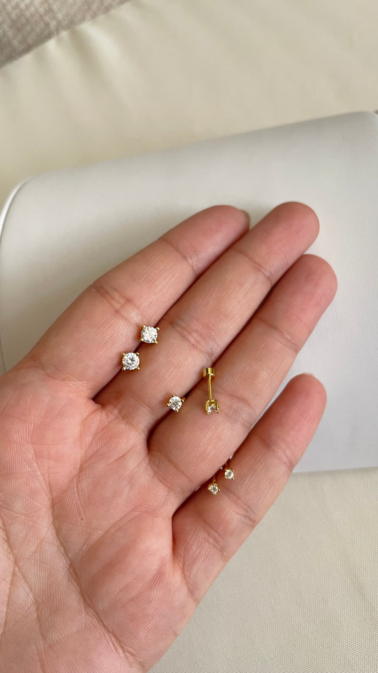 Aretes Piercing plata S925