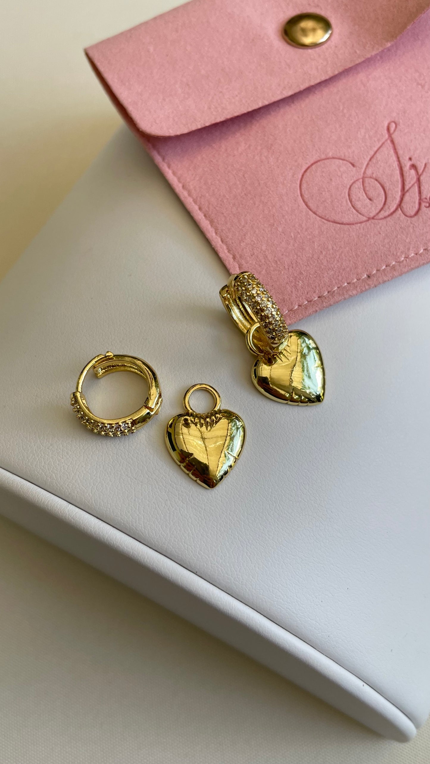 Aretes silver and gold