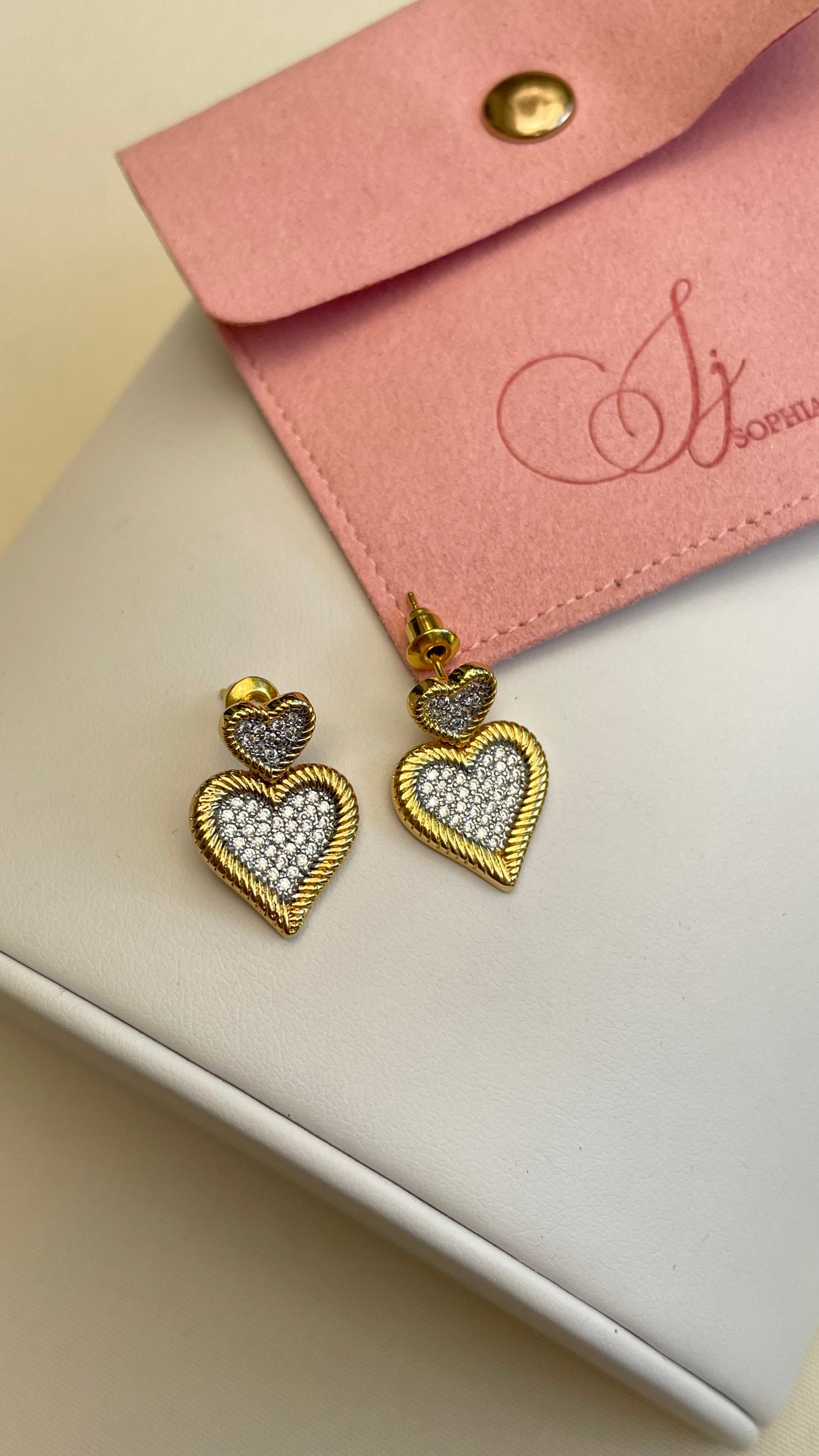Aretes silver and gold