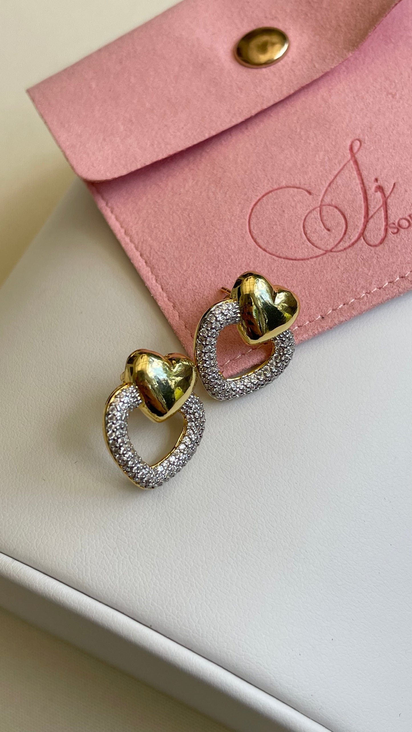 Aretes silver and gold