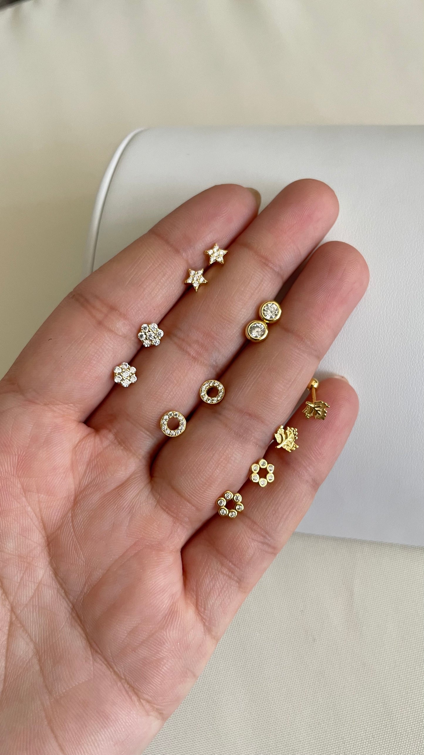 Aretes Piercing plata S925