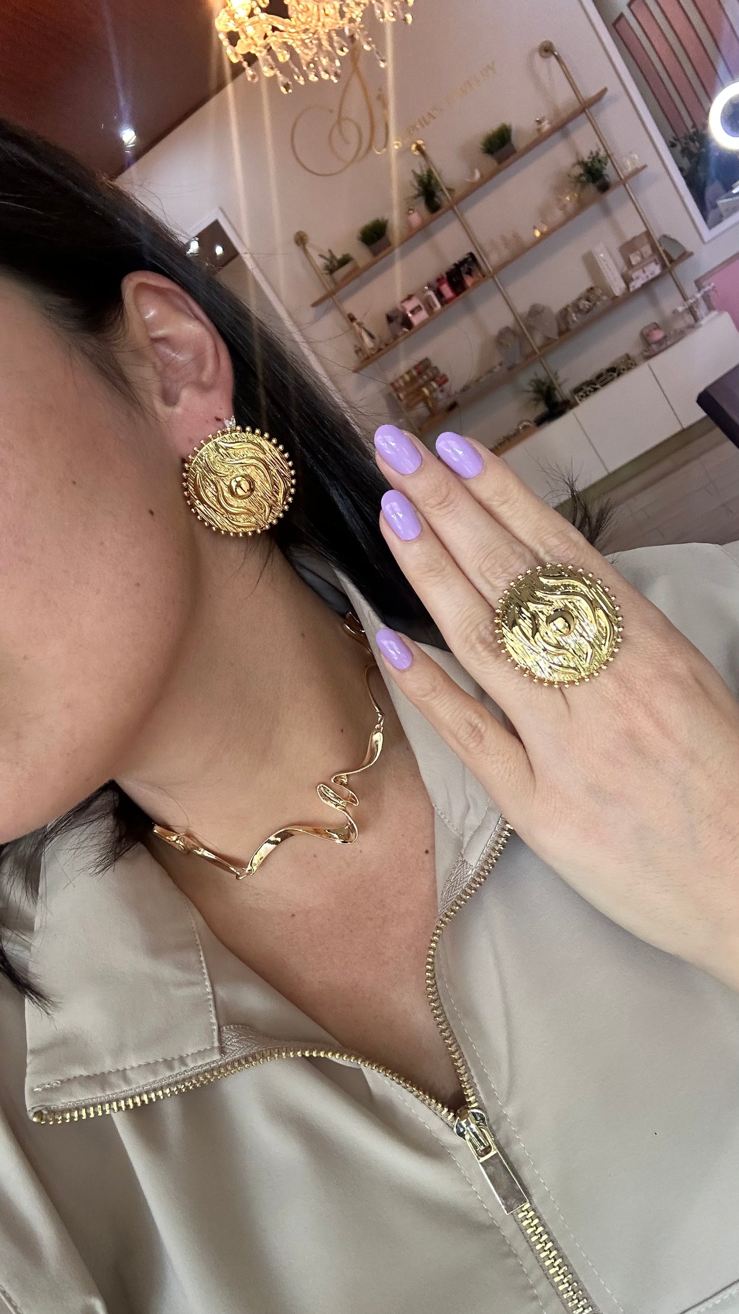 Set aretes y anillo