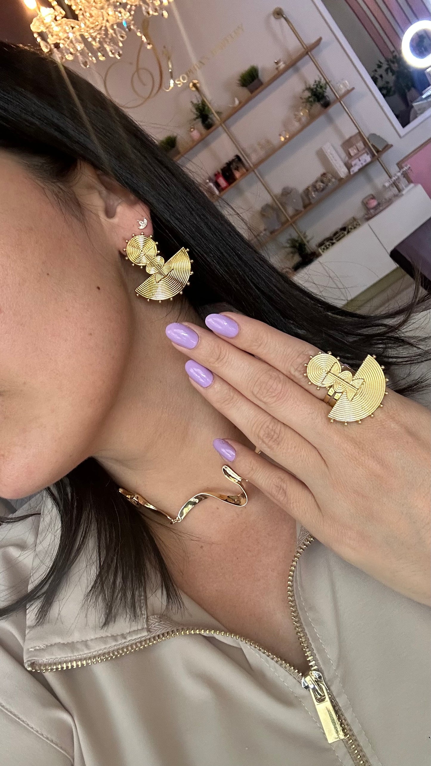 Set aretes y anillo