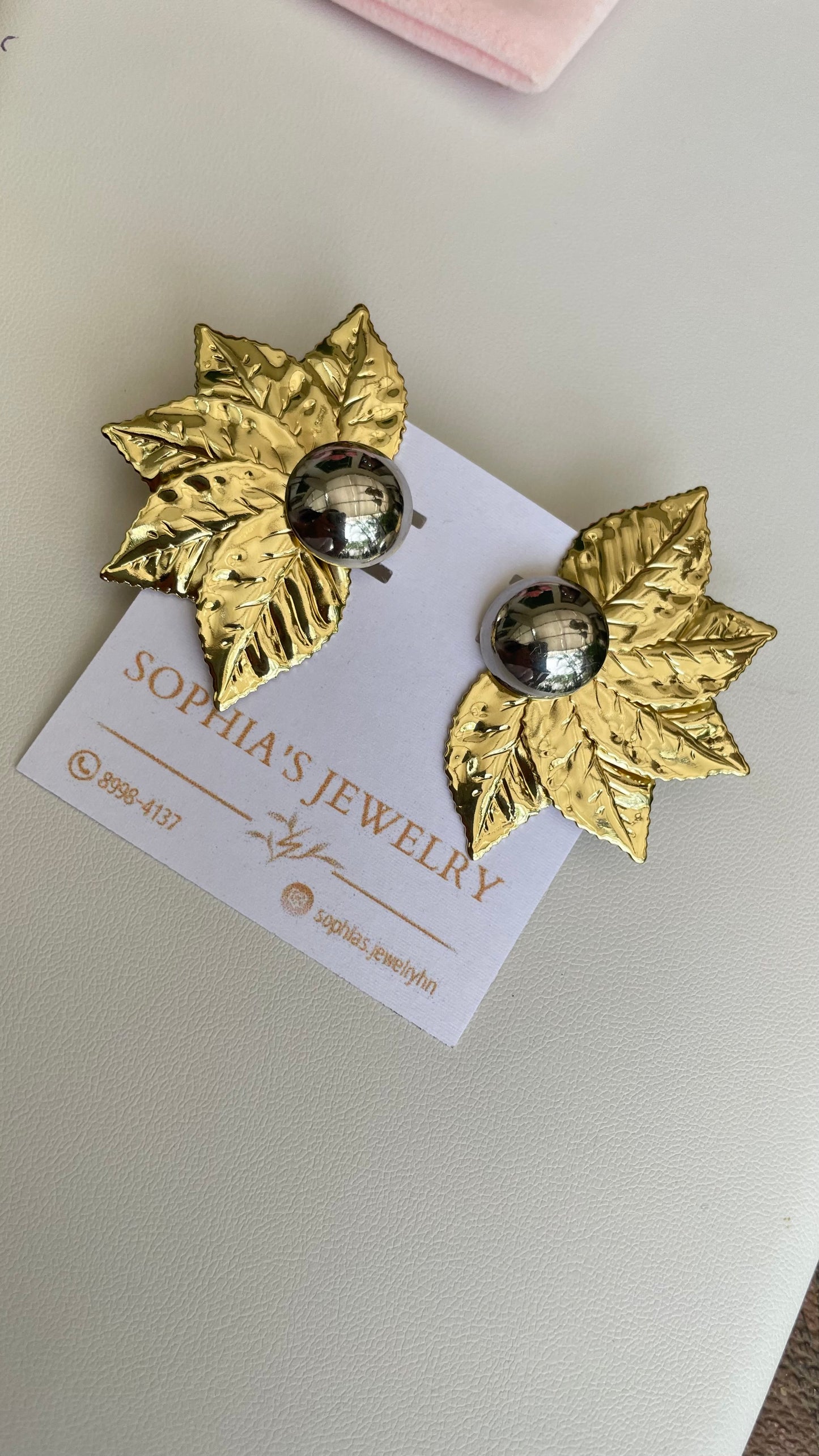 Aretes silver and gold