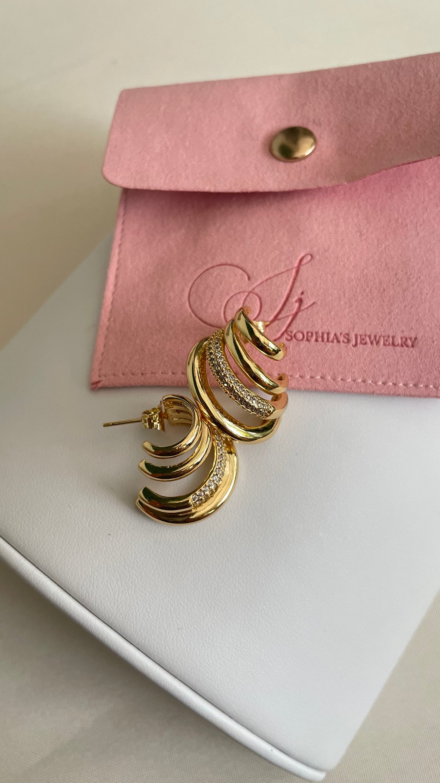 Aretes silver and gold