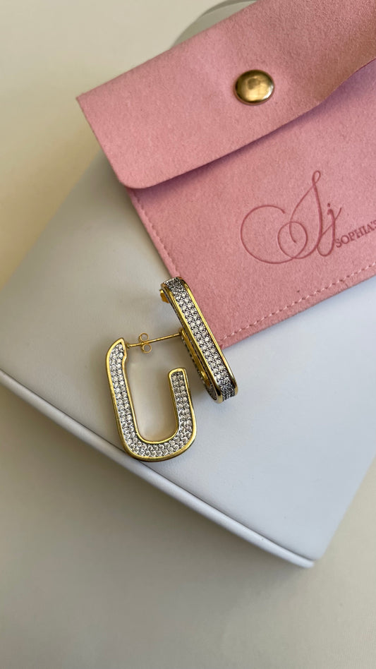 Aretes silver and gold