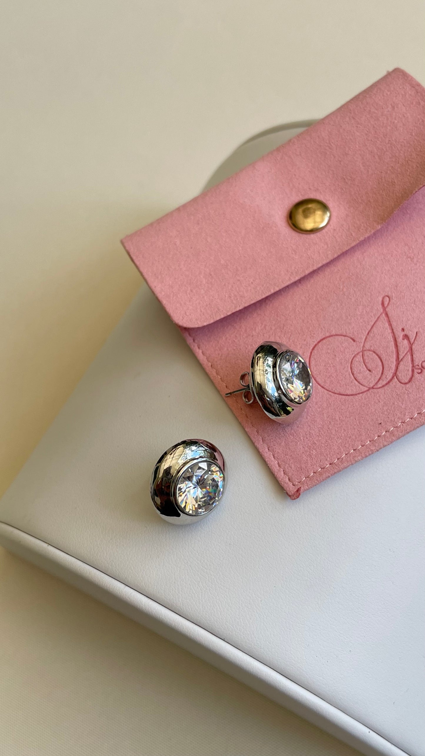 Aretes silver and gold