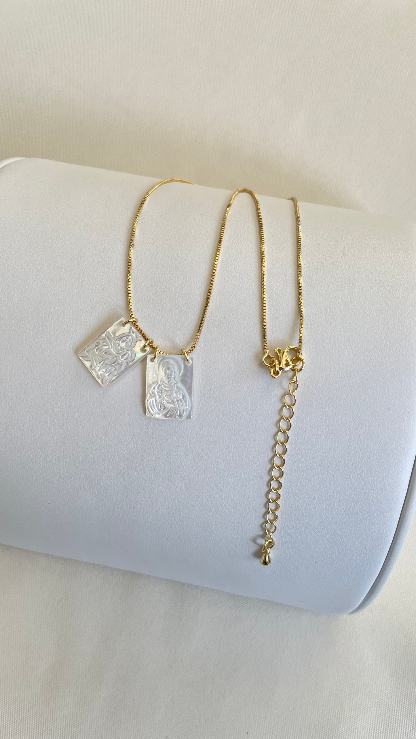 Doble Escapulario Concha Nácar