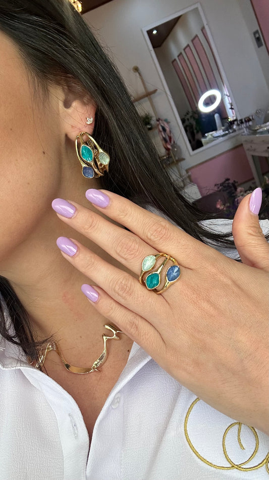 Set aretes y anillo