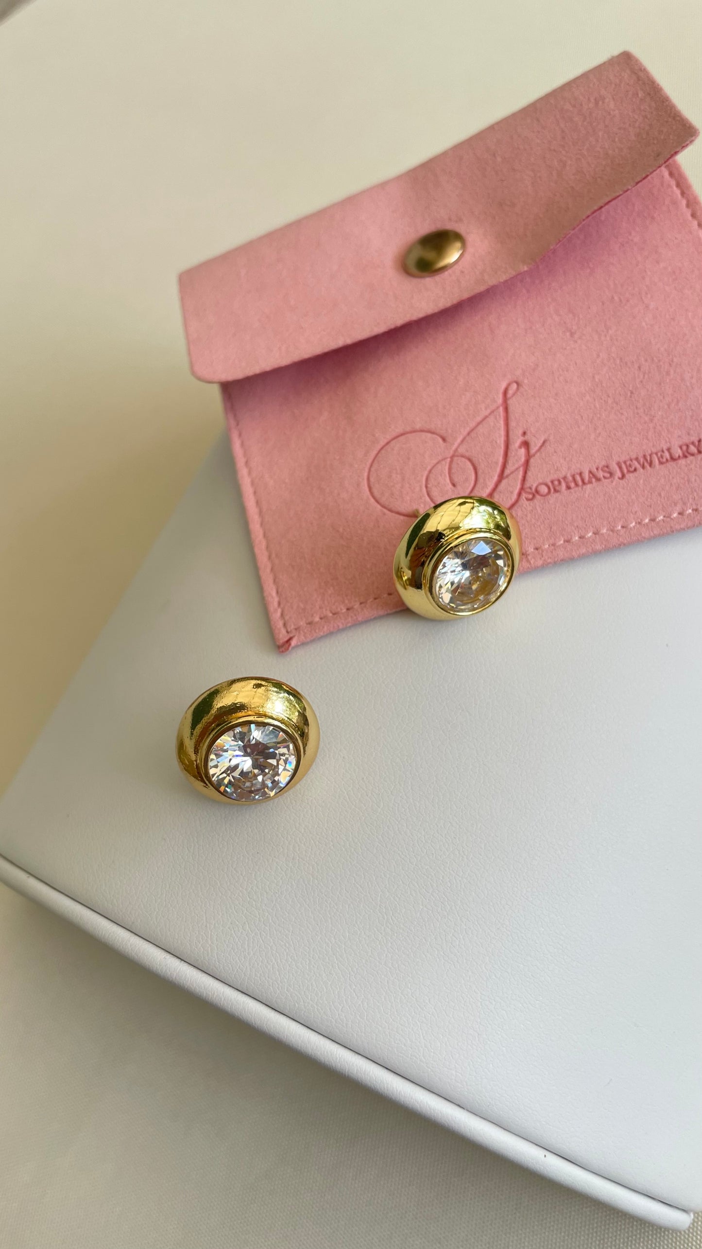 Aretes silver and gold