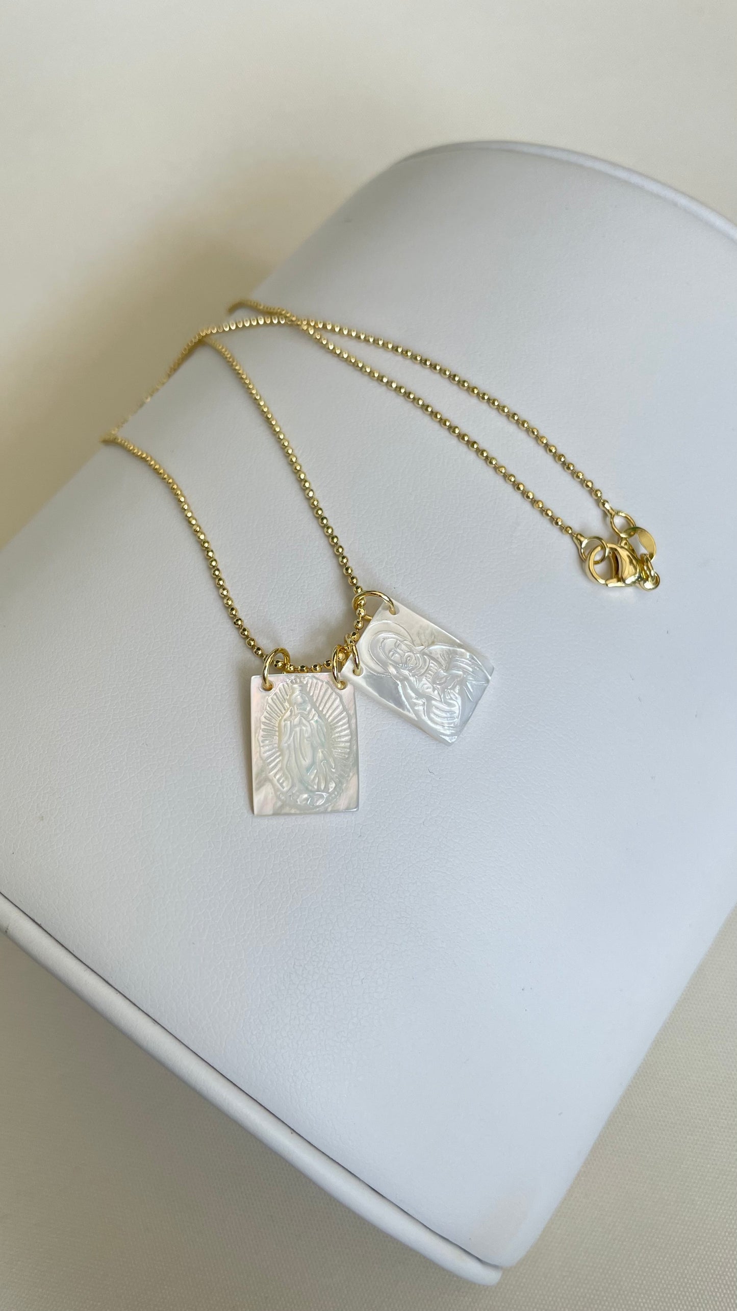 Doble Escapulario Concha Nácar