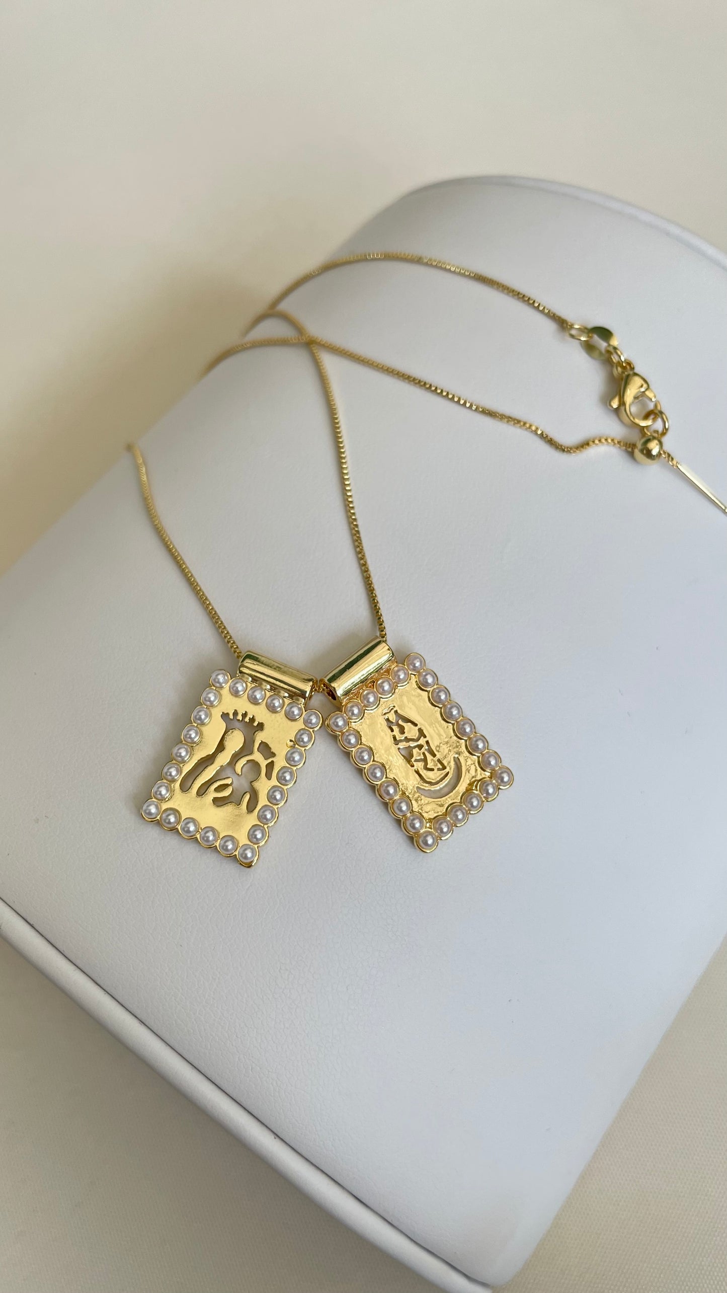 Doble Escapulario Concha Nácar