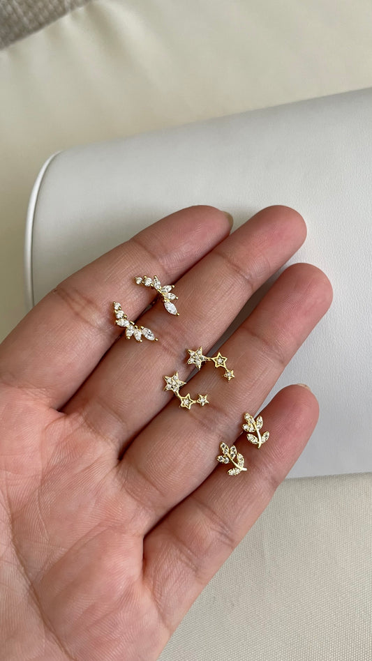 Aretes Piercing plata S925