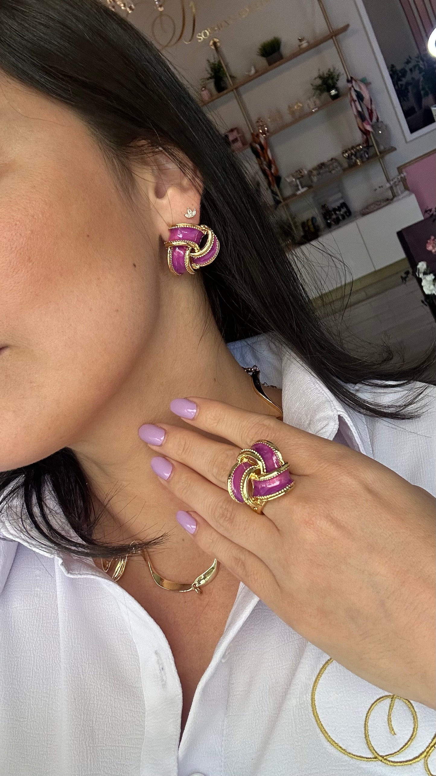 Set aretes y anillo